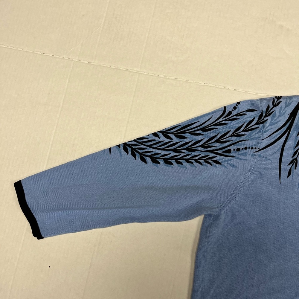 Bob Mackie Blue and Black Cardigan Women Large - Picture 8 of 9